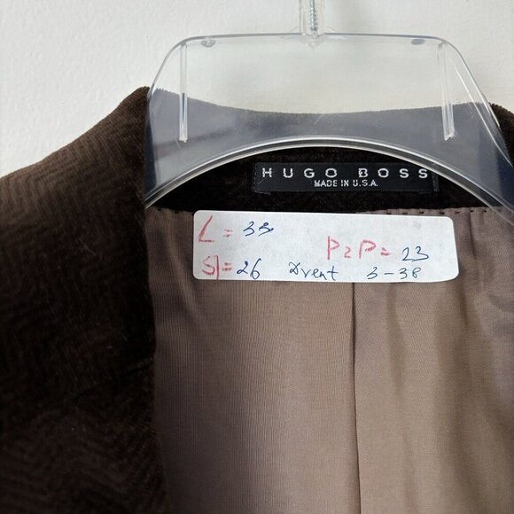 Hugo Boss Mens Blazer Sport Coat 3 Button Casual Jacket Size 46R plushy‎ Velvet - Picture 8 of 8